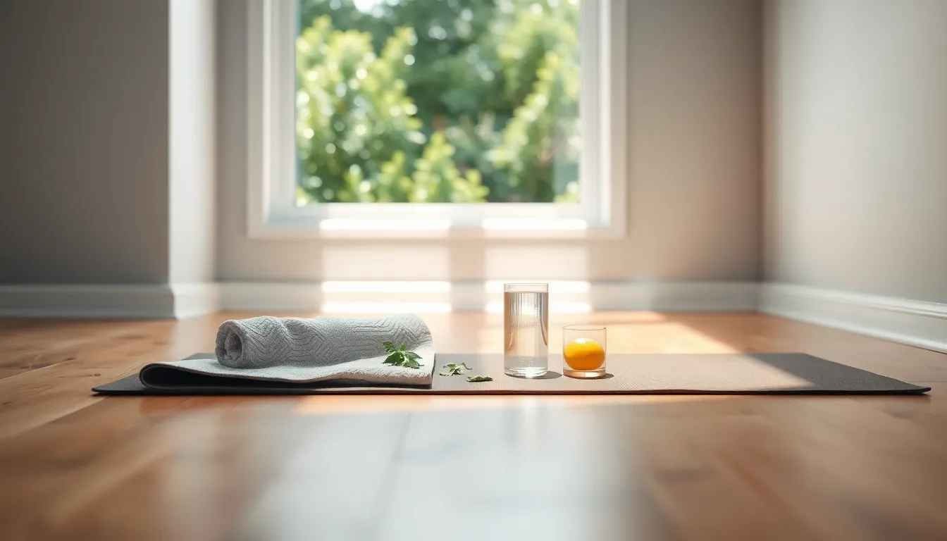 운동 후 회복 중인 사람