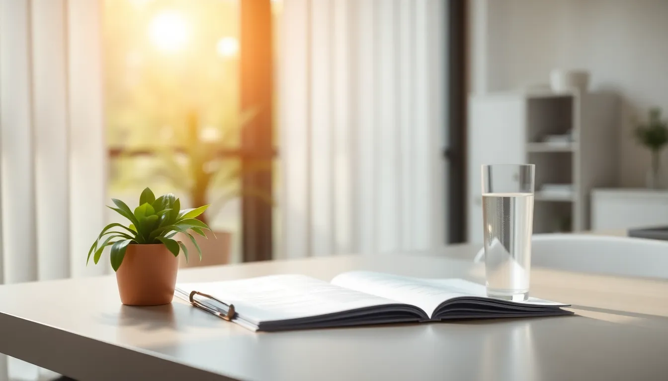 건강 검진표와 돋보기 이미지