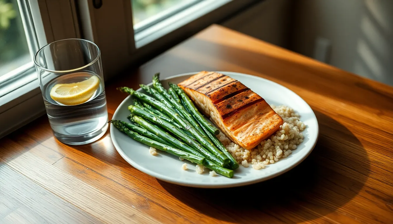 건강 식단 이미지: 신선한 채소와 과일