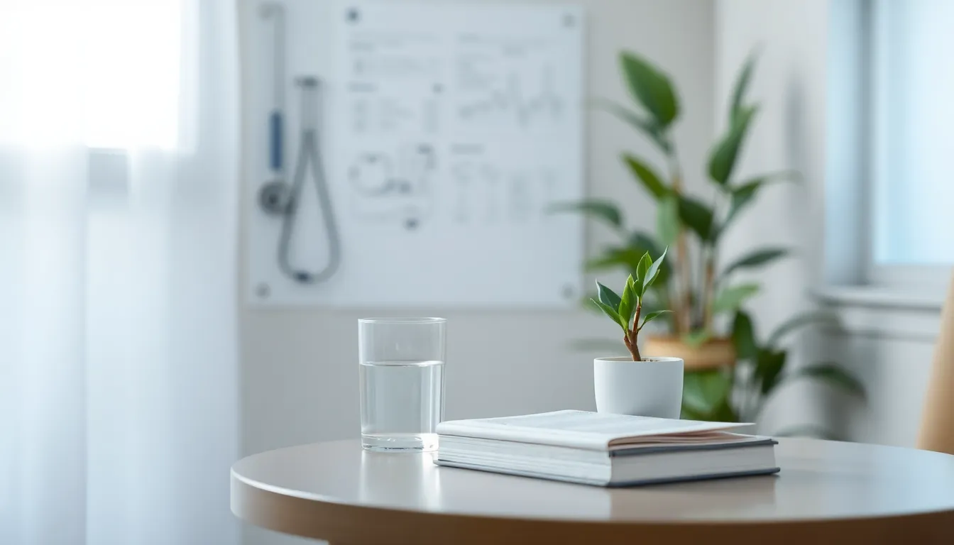 의사와 환자가 건강검진 결과에 대해 상담하는 모습