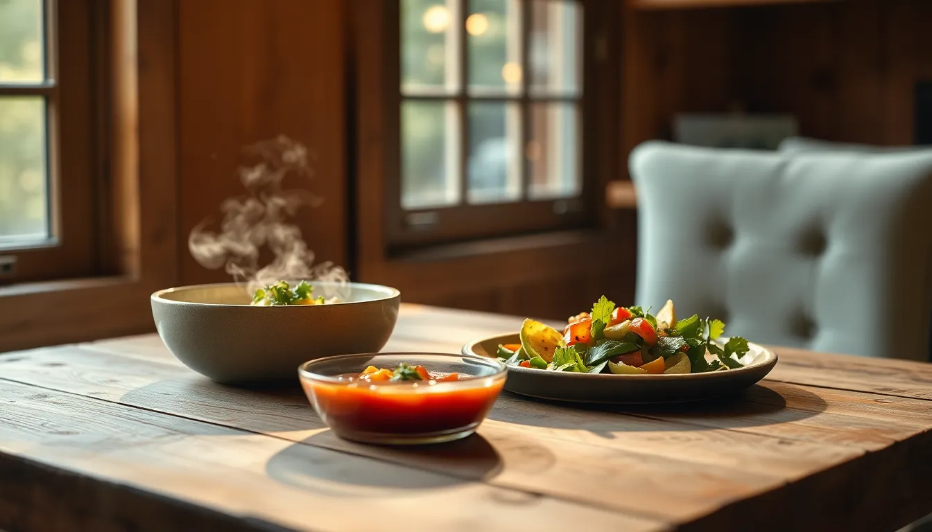 건강한 재료가 가득한 식사