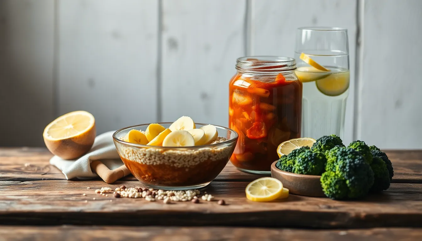 장 건강에 좋은 음식 이미지