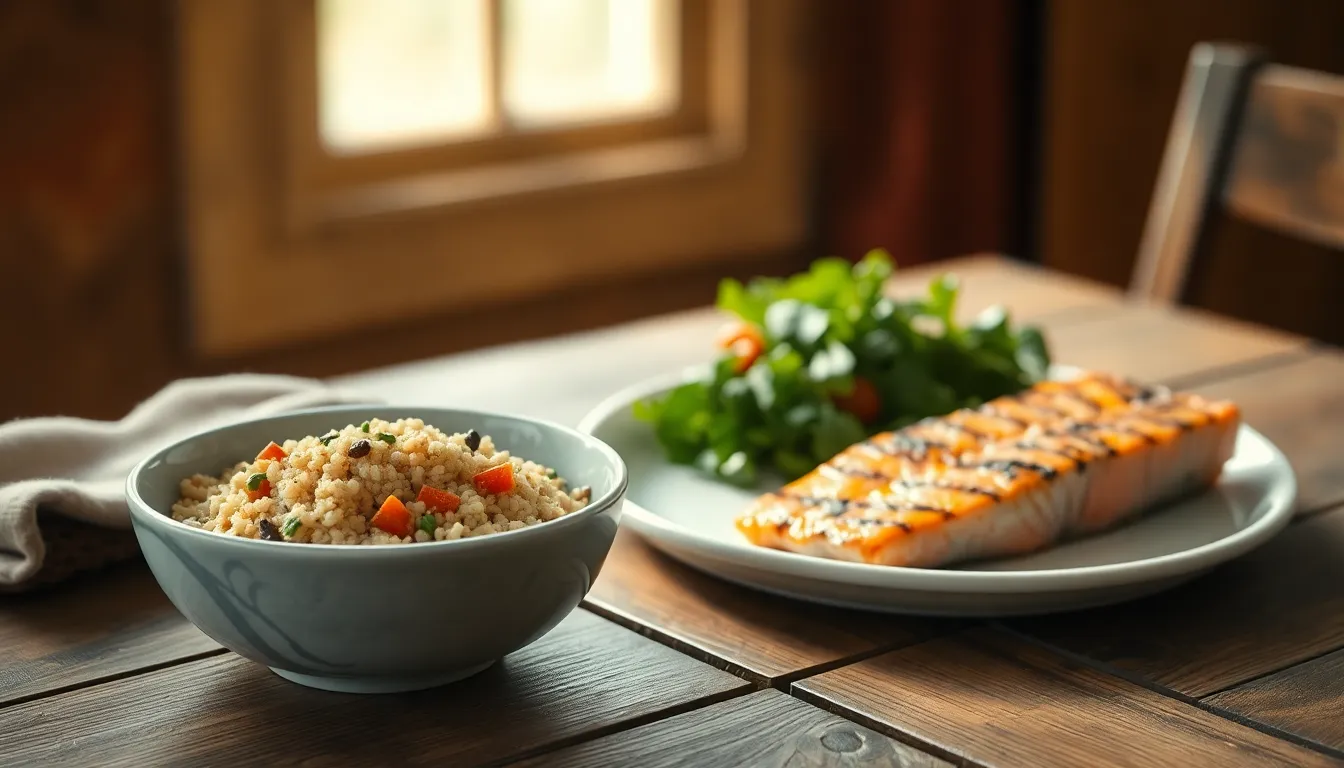 건강한 식단을 준비하는 모습