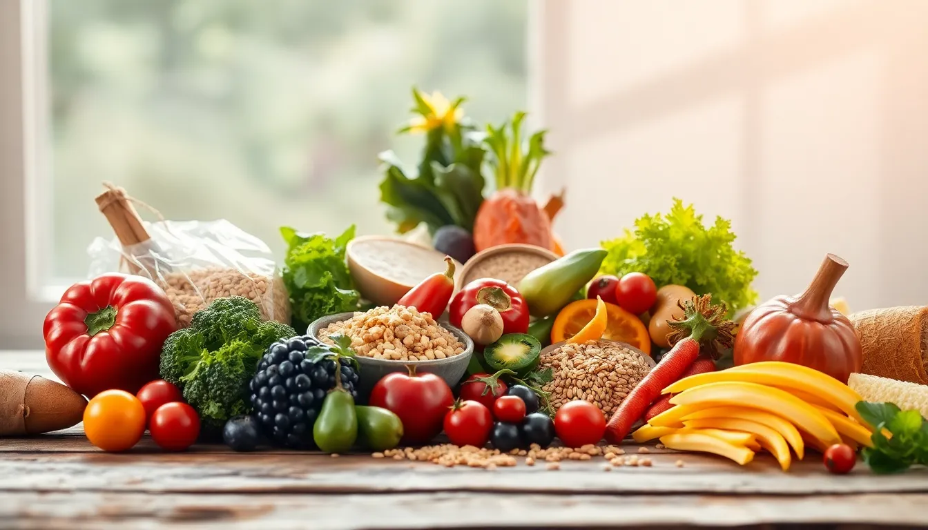 다양한 채소와 과일이 담긴 바구니