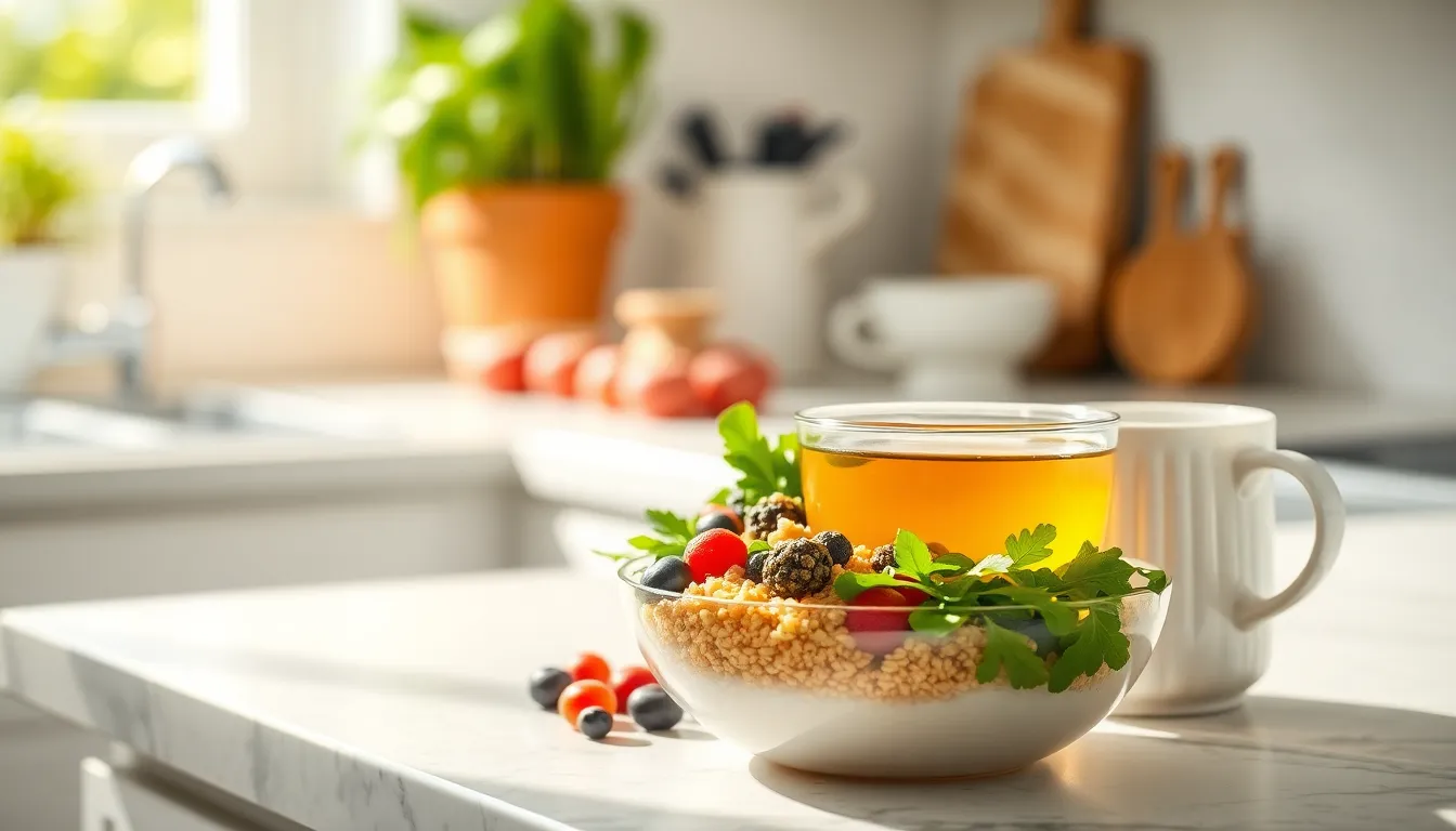 건강한 식재료가 가득한 식탁 이미지