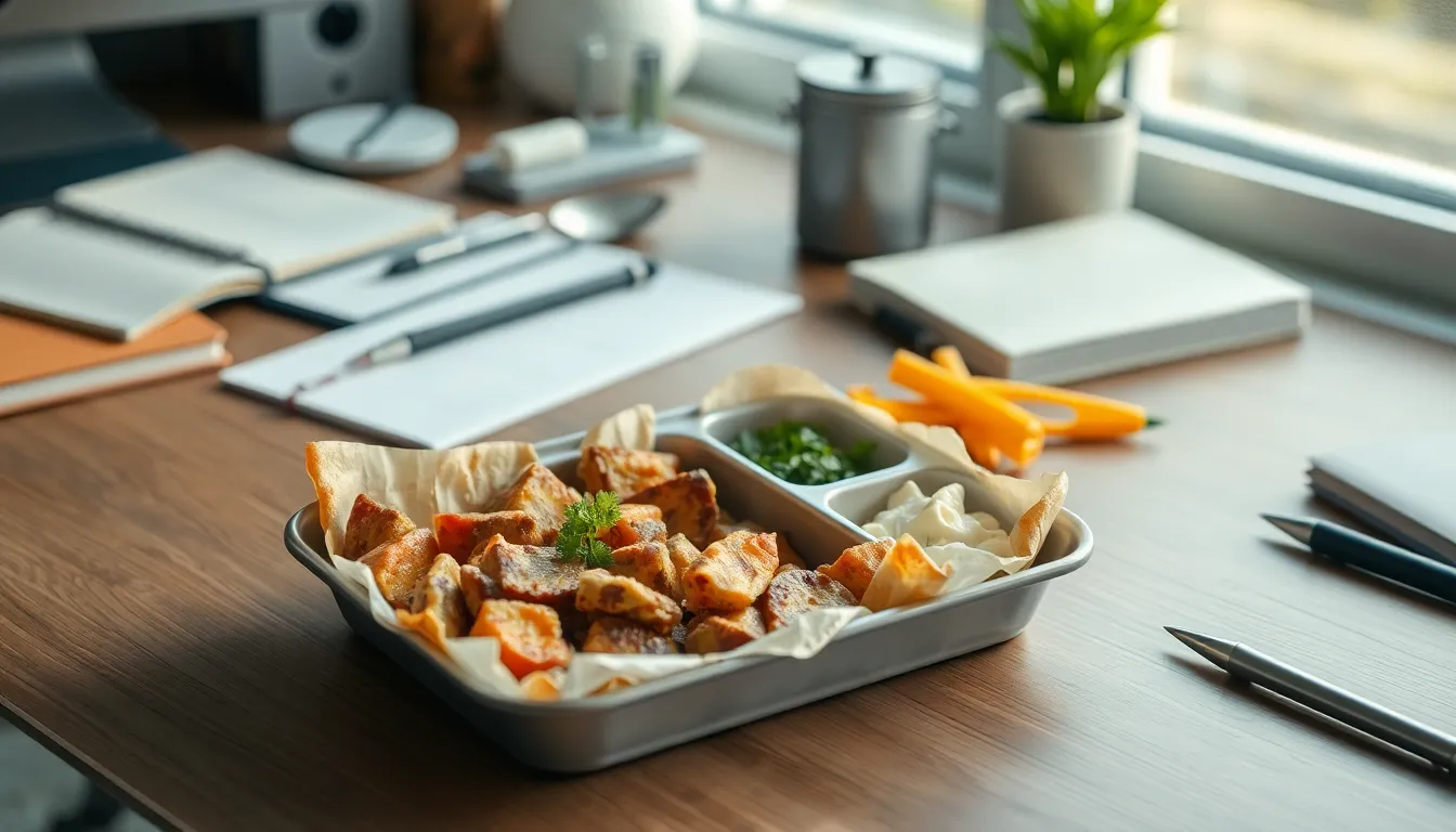 건강한 직장인 점심 도시락 이미지