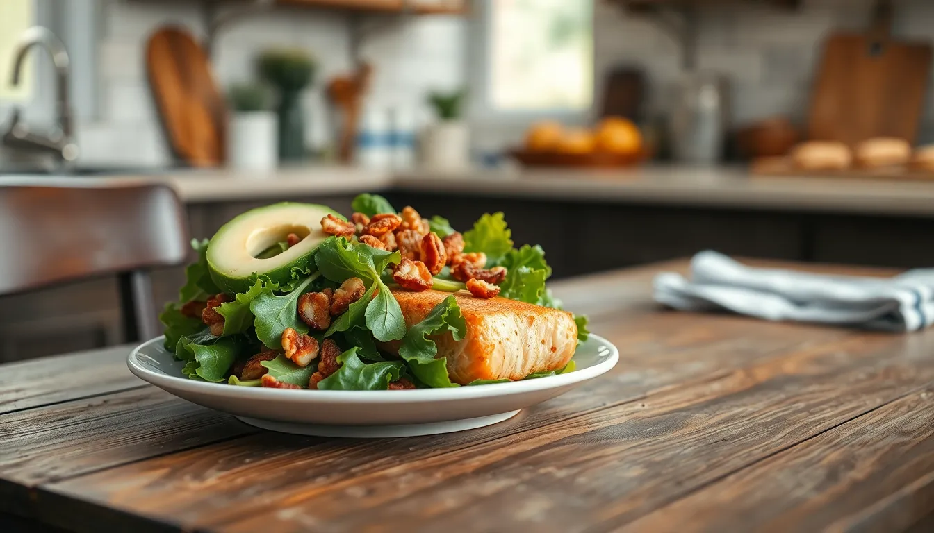 건강한 식단으로 준비된 맛있는 식사 이미지